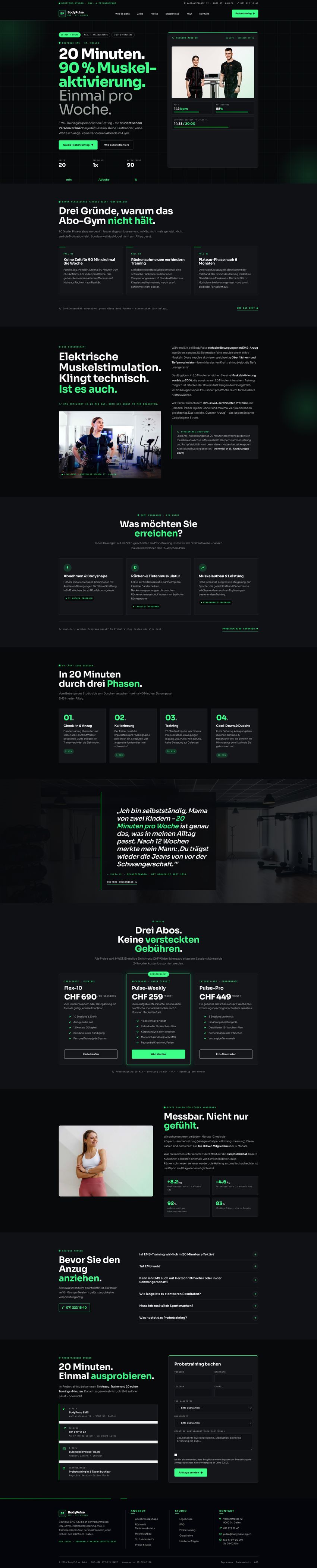 Designbeispiel EMS-Training