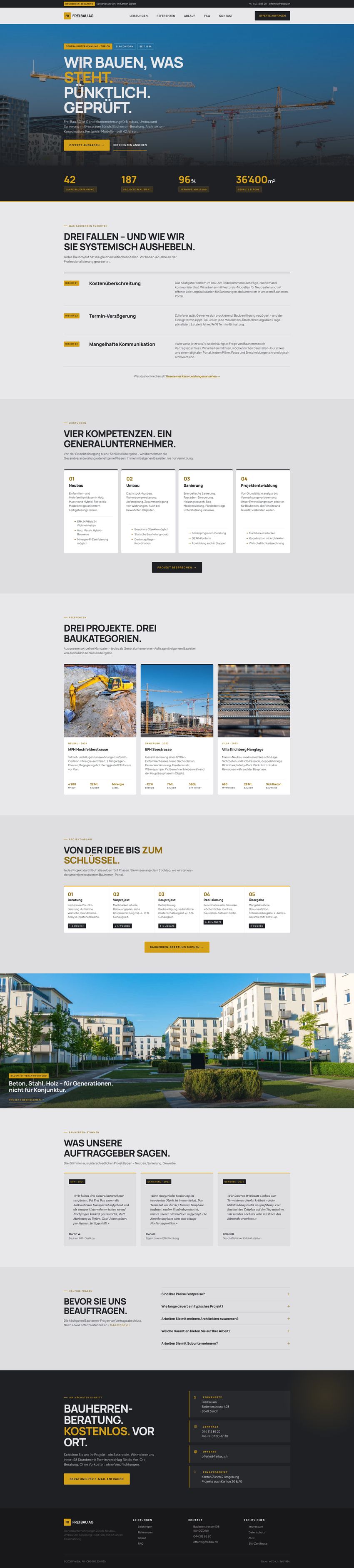 Designbeispiel Baufirma